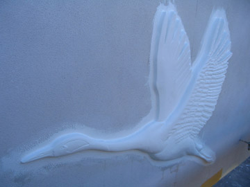 Ziergiebelelement Kranich Löbau